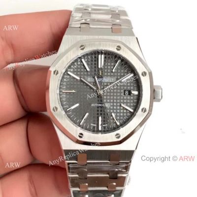 Fake Audemars Piguet Royal Oak 41mm Watch Stainless Steel Gray Rhodium Dial